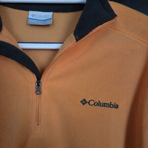 Columbia‎ Mens Fleece Pullover Jacket Yellow Black Outdoors Small S